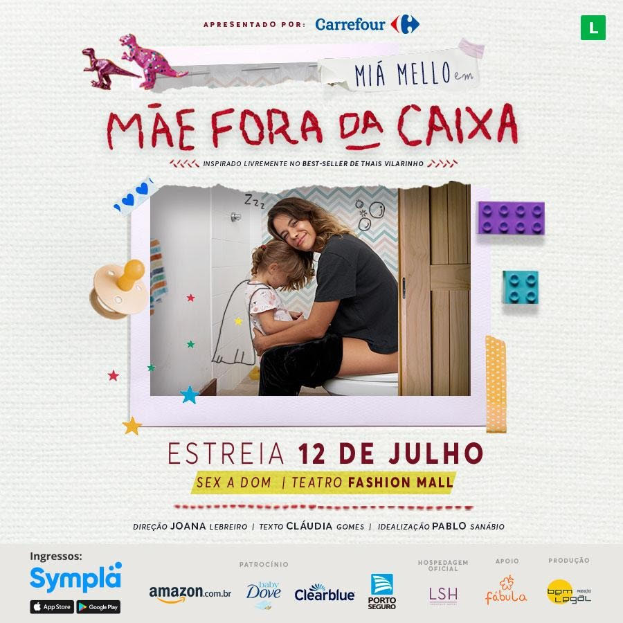Miá Mello estrela a peça "Mãe Fora da Caixa"