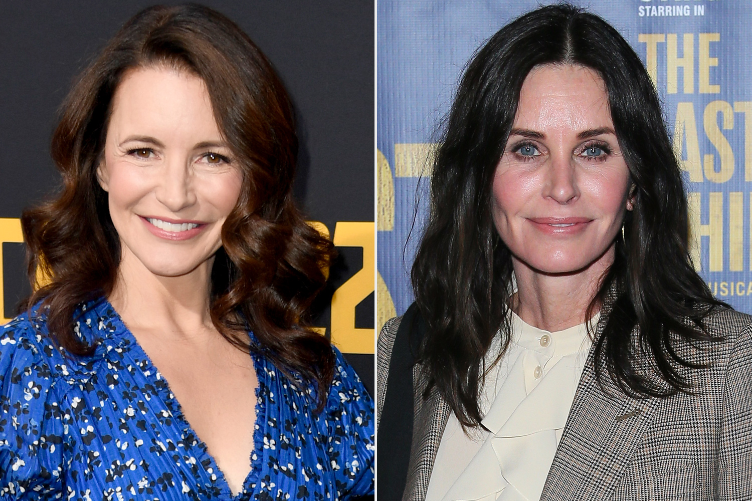 HOLLYWOOD, CALIFORNIA - MAY 07: Kristin Davis attends the U.S. premiere of Hulu's "Catch-22" at TCL Chinese Theatre on May 07, 2019 in Hollywood, California. (Photo by Frazer Harrison/Getty Images) LOS ANGELES, CALIFORNIA - JANUARY 22: Courteney Cox attends the The Last Ship Opening Night Performance on January 22, 2020 in Los Angeles, California. (Photo by Jean Baptiste Lacroix/Getty Images)