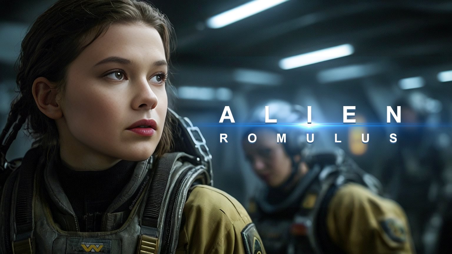 Cailee Spaeny e Xenomorfo estão cara a cara em cartaz de 'Alien: Romulus'
